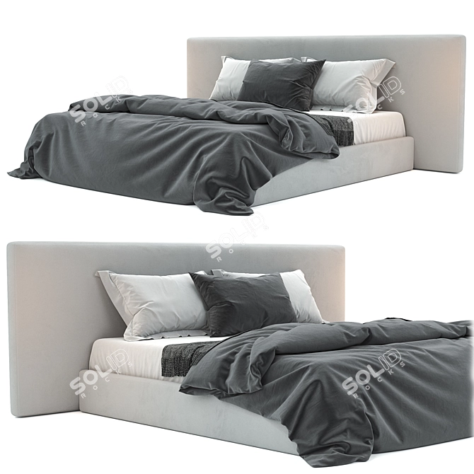 Modern Bowie Bed 3D model image 2