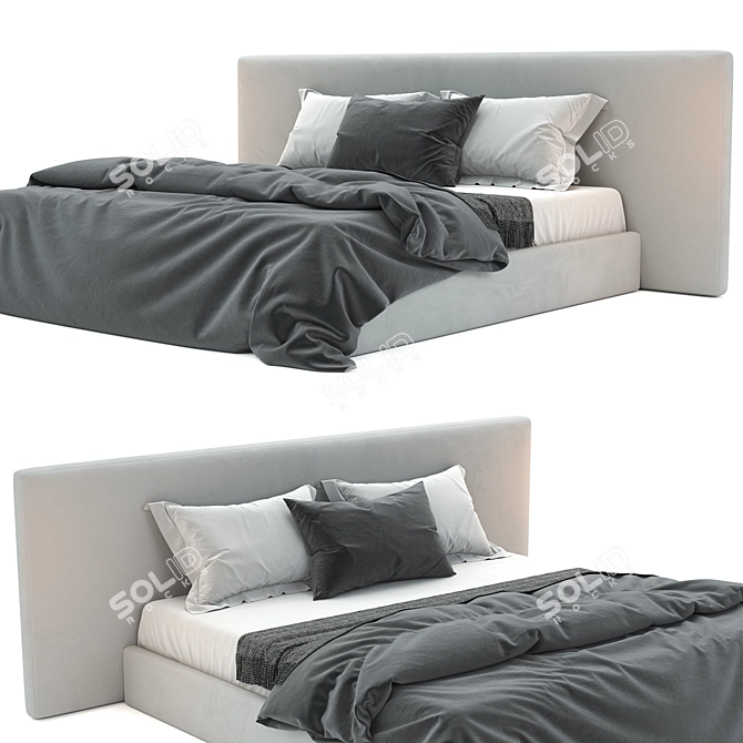 Modern Bowie Bed 3D model image 3