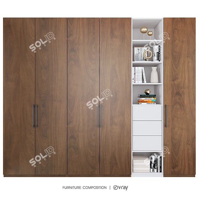 Modern Built-in Dubus Cabinet 3D model image 1