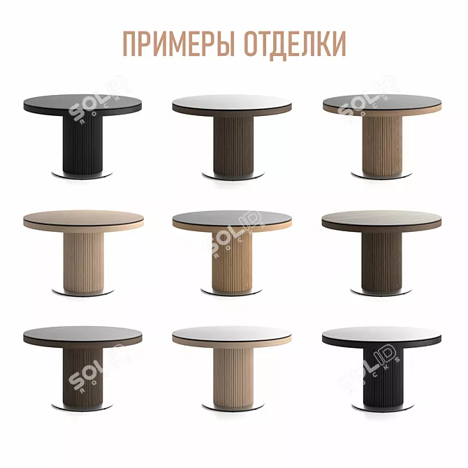 Versatile Extendable Table with Elegant Velvet Finish 3D model image 4