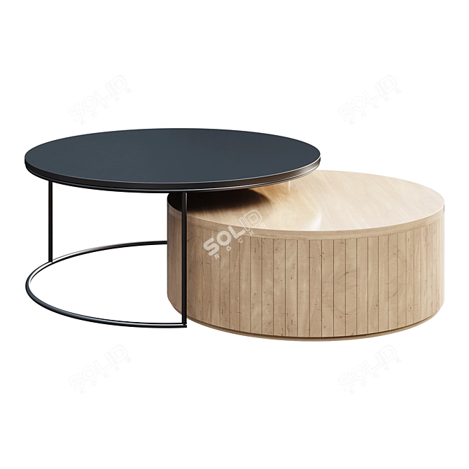 Modern Cubic Coffee Table 3D model image 1