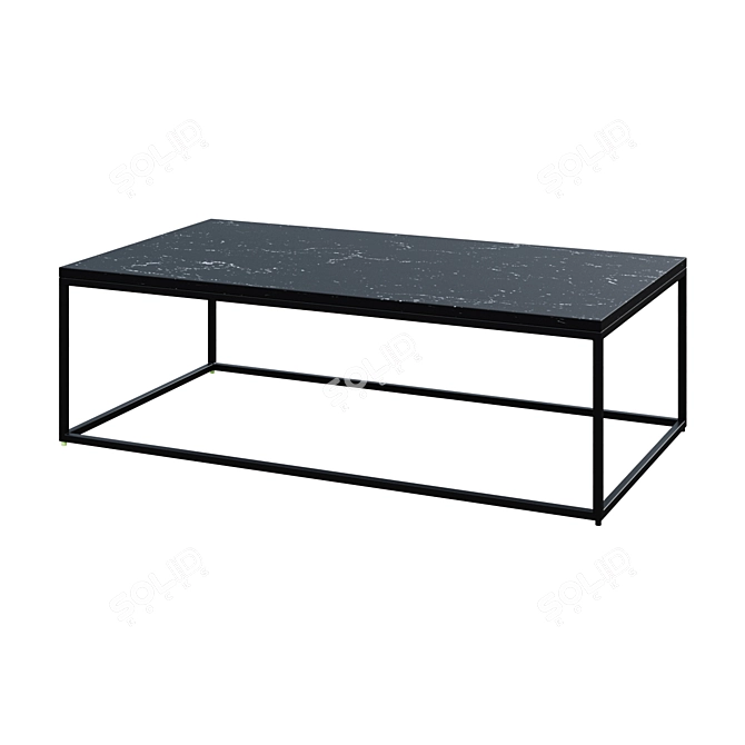 Elegant Marble Coffee Table 3D model image 1