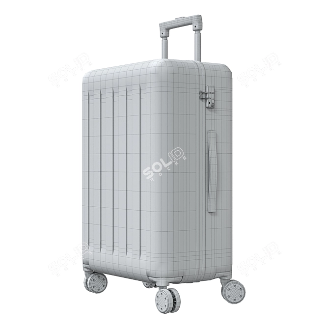 Xiaomi RUNMI 90 Points White: Versatile Travel Suitcase 3D model image 5