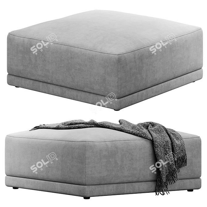 Amelia Soft Ottoman: Stylish Comfort for Your Home 3D model image 3