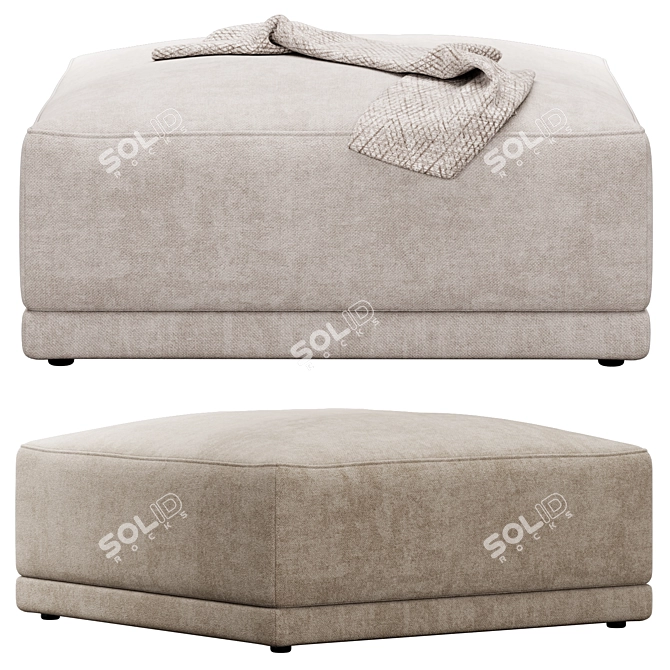 Amelia Soft Ottoman: Stylish Comfort for Your Home 3D model image 5