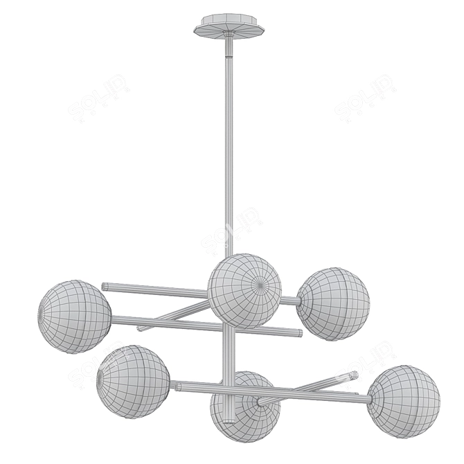 BARDI 6-LIGHT Chandelier: Timeless Elegance 3D model image 2