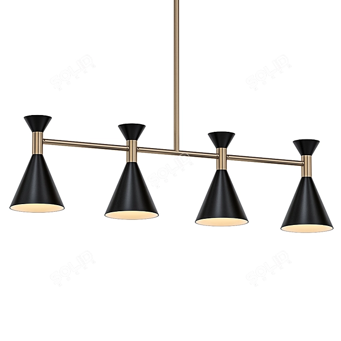 Modern Kitchen Island Pendant 3D model image 1