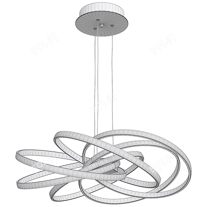 Elegant White Chandelier: Campbell 3D model image 2