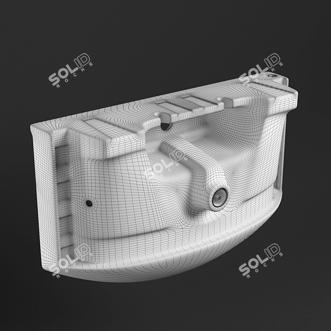 Sanita Luxe Best 65: Stylish Washbasin with Corona Render - Easy Download 3D model image 4