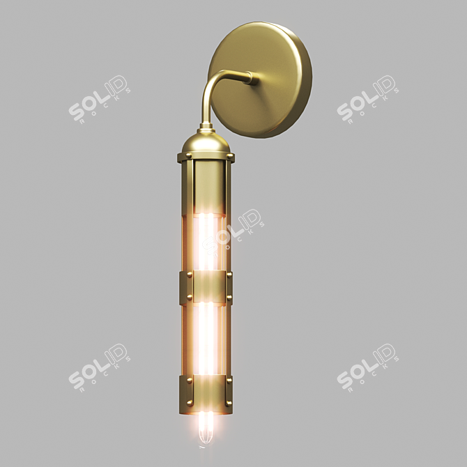 Elegant Violet Wall Light 3D model image 1