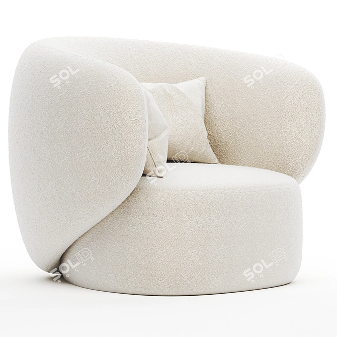 Swell Armchair: Modern Elegance by Grado Design 3D model image 4