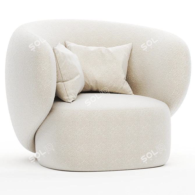 Swell Armchair: Modern Elegance by Grado Design 3D model image 1