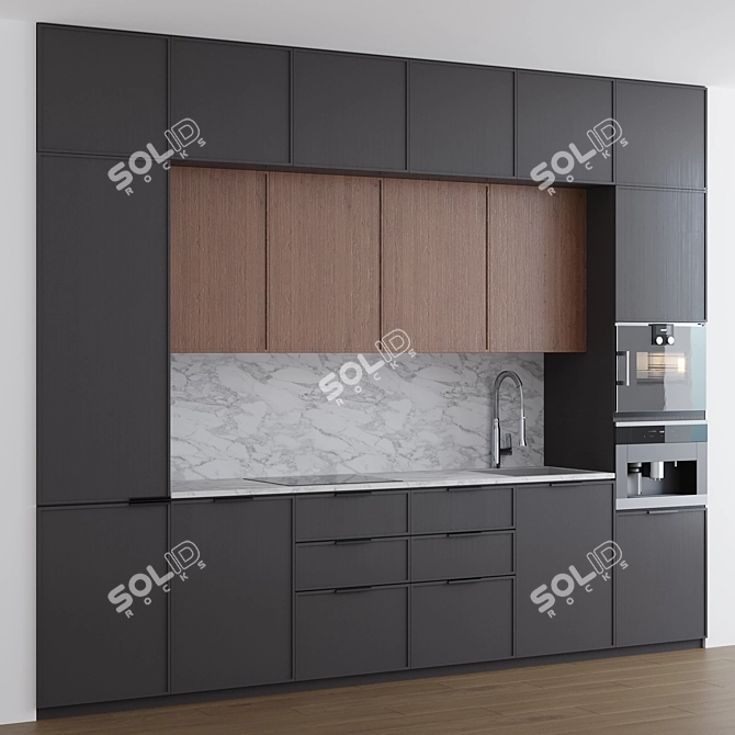Sleek Miele Kitchen Set 3D model image 2