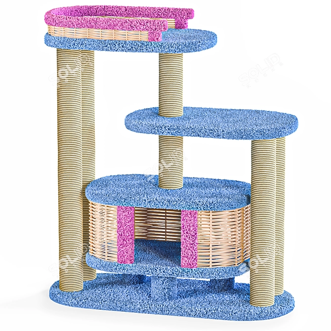 Luxury Cat House: Charusha 3D model image 1