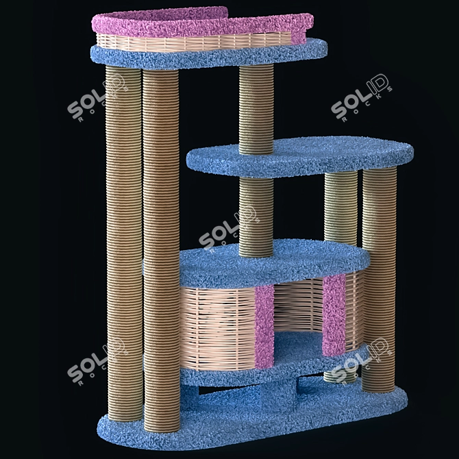 Luxury Cat House: Charusha 3D model image 3