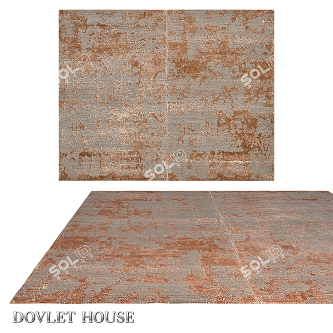 Double Carpet DOVLET HOUSE (Art 16480) | Luxurious Wool & Silk Blend 3D model image 1