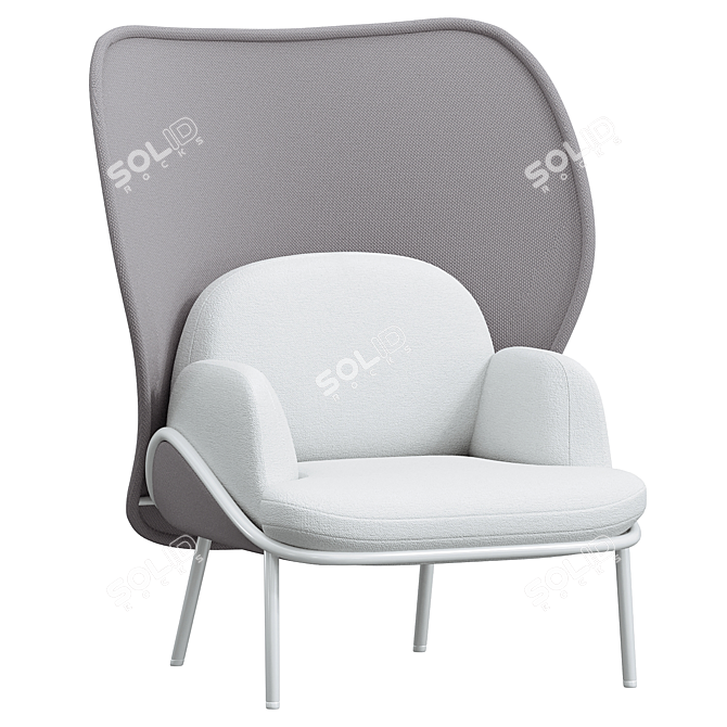 MDD MESH High-back Wingchair: Elegant Design, Ultimate Comfort 3D model image 1