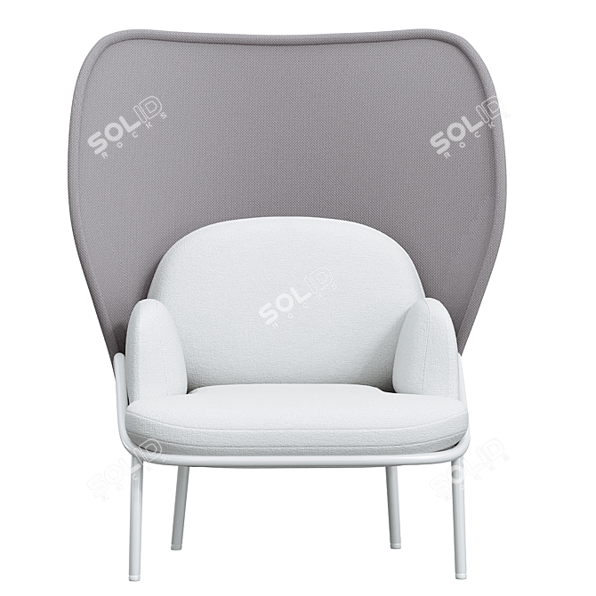 MDD MESH High-back Wingchair: Elegant Design, Ultimate Comfort 3D model image 3