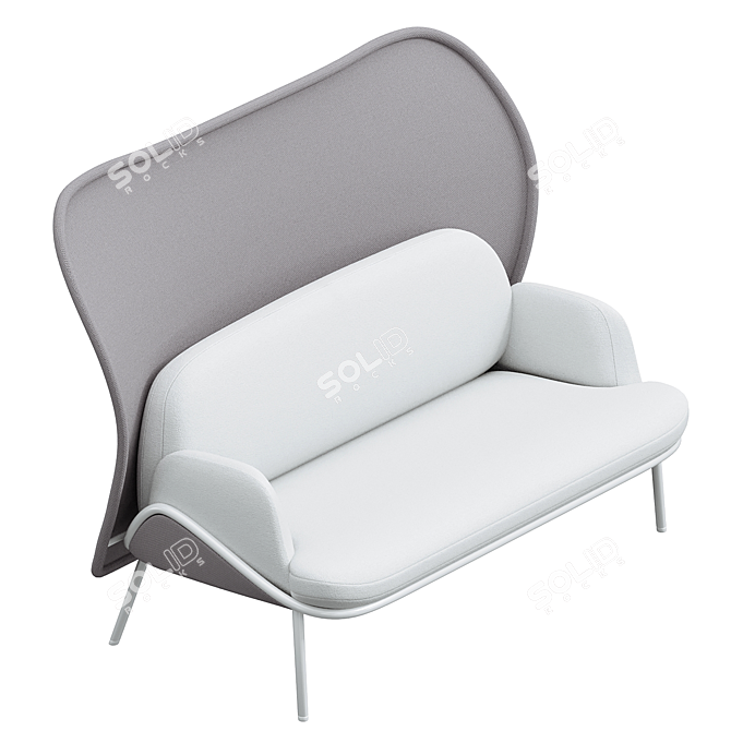 MDD MESH High-back Sofa: Stylish Comfort 3D model image 2