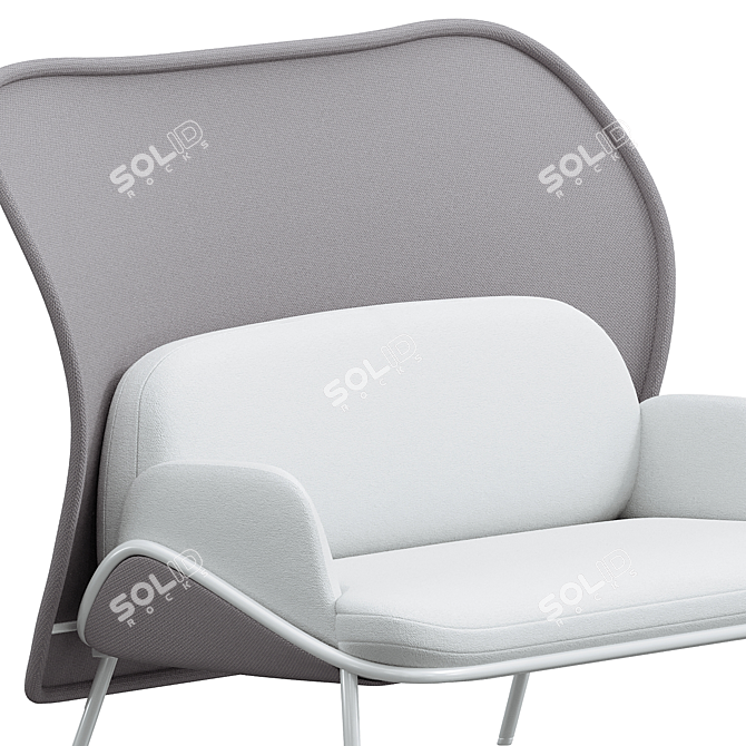 MDD MESH High-back Sofa: Stylish Comfort 3D model image 3
