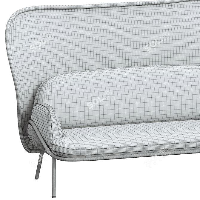 MDD MESH High-back Sofa: Stylish Comfort 3D model image 6