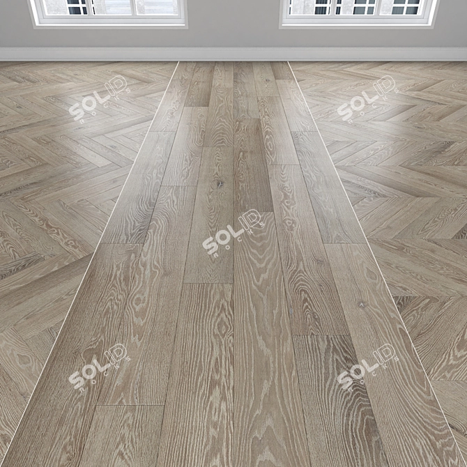 Natural Oak Parquet 3D model image 1