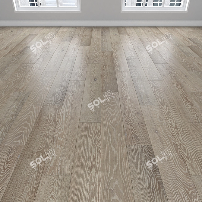 Natural Oak Parquet 3D model image 2