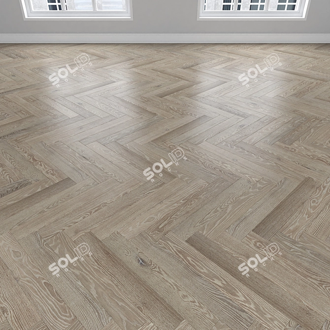 Natural Oak Parquet 3D model image 3