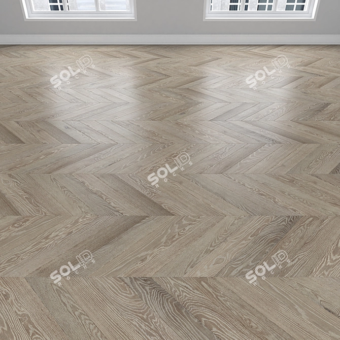 Natural Oak Parquet 3D model image 4