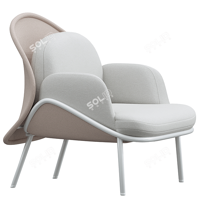 Modern Mesh Wingchair: Krystian Kowalski Collection 3D model image 3