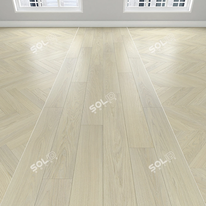 Versatile Parquet Oak Flooring 3D model image 1