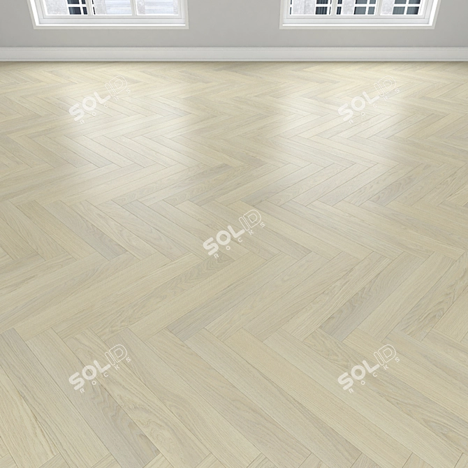 Versatile Parquet Oak Flooring 3D model image 3