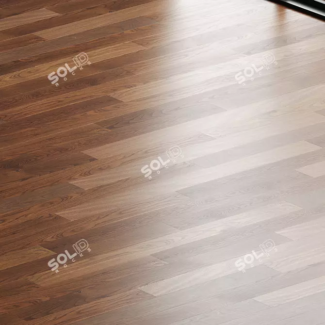 Premium Oak Parquet Flooring 3D model image 1