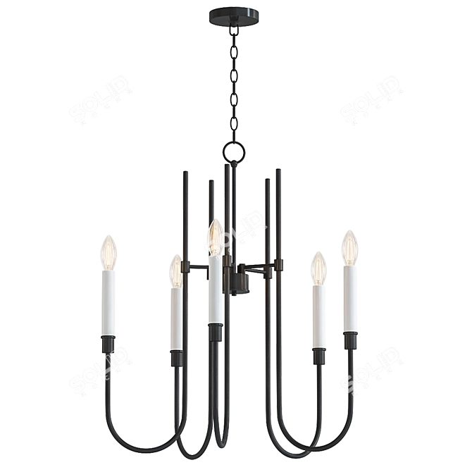 Elegant Dalton 5-Light Chandelier 3D model image 1