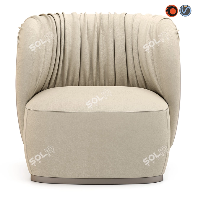 Distinctive Sipario Lounge Chair by Ghidini1961 3D model image 2