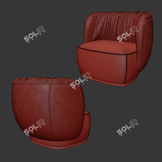 Distinctive Sipario Lounge Chair by Ghidini1961 3D model image 5