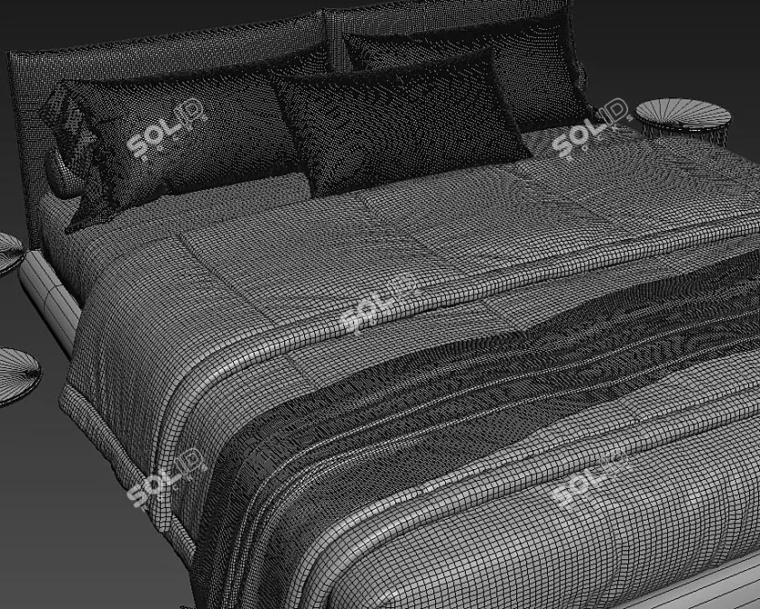 Poliform Dream Bed: High-Quality 3D Model for Download 3D model image 4