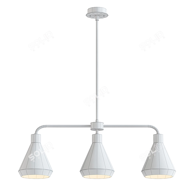 Elegant Anders Island Chandelier 3D model image 2