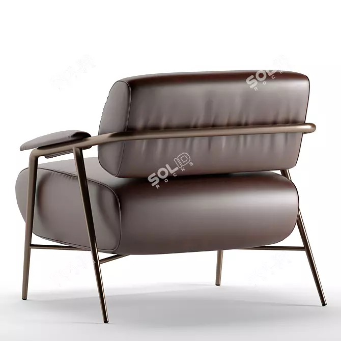 POTOCCO STAY Armchair - Modern Comfort 3D model image 4