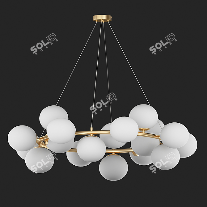 Elegant Milk Chandelier 3D model image 1