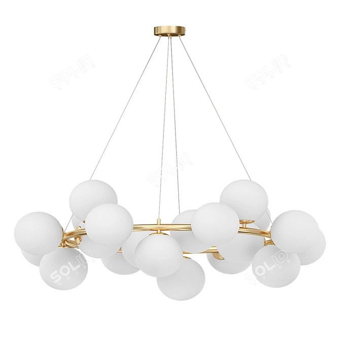 Elegant Milk Chandelier 3D model image 3