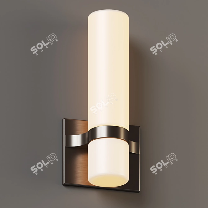 Modern Cylindrical Wall Sconce 3D model image 2