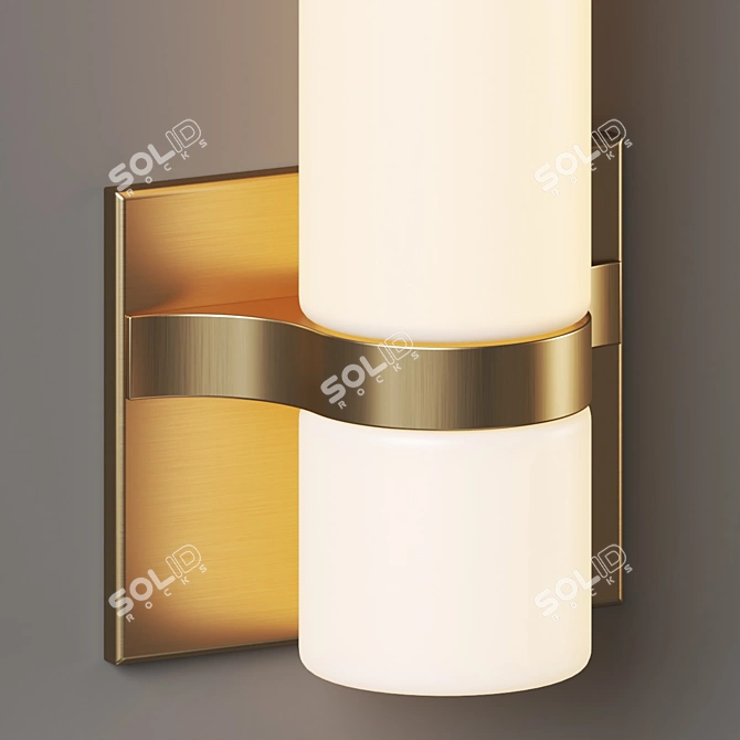 Modern Cylindrical Wall Sconce 3D model image 4