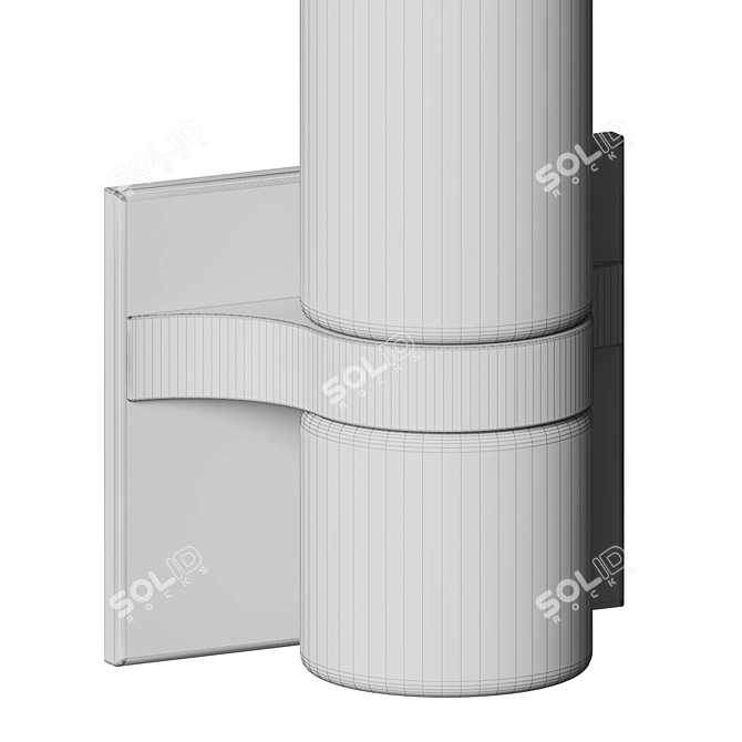 Modern Cylindrical Wall Sconce 3D model image 5