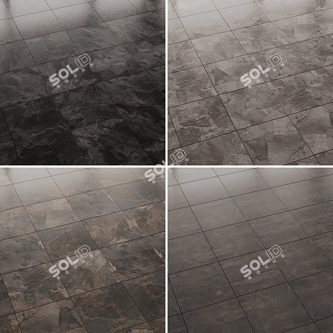 Slate Tiles Collection: Versatile Interior & Floor Tiles 3D model image 5