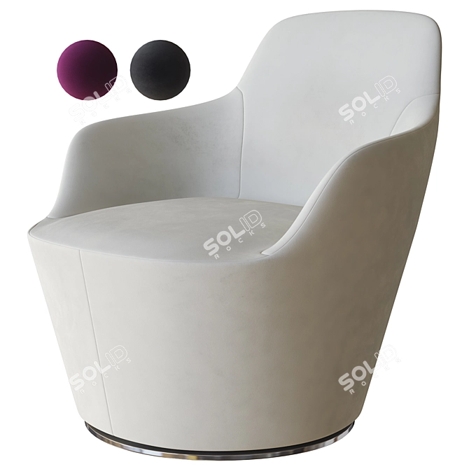 Harbor B&B Italia Armchair: Modern Elegance 3D model image 1