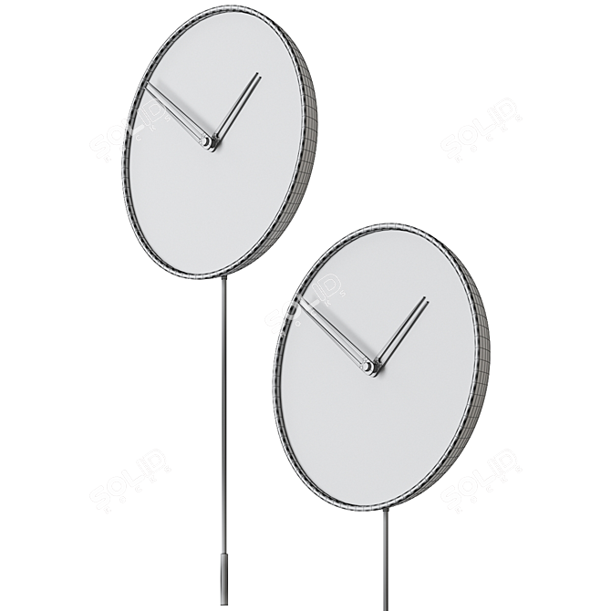 Modern Swing Wall Clock 3D model image 1
