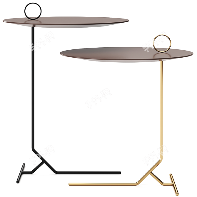 Elegant Cafe Table by Jader Almeida - Artistic Collaboration 3D model image 1