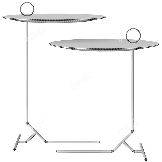 Elegant Cafe Table by Jader Almeida - Artistic Collaboration 3D model image 2