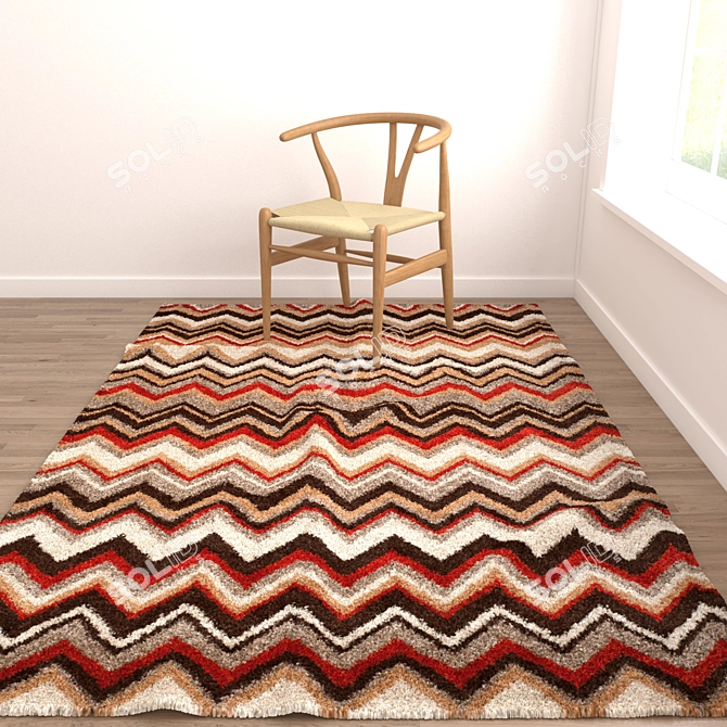 Versatile Set of 6 Rugs + 3D Model 3D model image 2